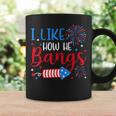 I Like How He Bangs マッチング カップル 4Th Of July 花火 コーヒーマグ ギフトのアイデア