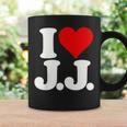 I Love Heart JJ Jj J J イニシャル コーヒーマグ ギフトのアイデア
