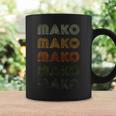 Love Heart Mako グランジ ビンテージスタイル ブラック マコ コーヒーマグ ギフトのアイデア