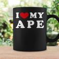 I Love My Ape アイ・ラブ・マイ・エイプ、アイ・ハート・マイ・エイプ 長袖tシャツ コーヒーマグ ギフトのアイデア