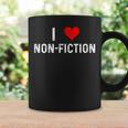 I Love Non Fiction Heart Books Reading Writing Writer Read Graphic Print Coffee Mug Gifts ideas