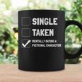 Mentally Dating A Fictional Character Book Lover Graphic Print Coffee Mug Gifts ideas