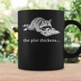 The Plot Thickens Raccoon Book Lover Graphic Print Coffee Mug Gifts ideas