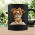 Puppy Open Book Reading Dog Lover Graphic Portrait Round Graphic Print Coffee Mug Gifts ideas