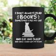 I Read Books & Pet My Cat Books & Cats Graphic Print Coffee Mug Gifts ideas