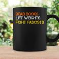 Read Books Lift Weights Fight Fascists Reading Retro Graphic Print Coffee Mug Gifts ideas