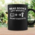 Read Books Lift Weights Fight Fascists Women Retro Men Graphic Print Coffee Mug Gifts ideas
