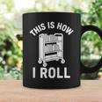 Reader Librarian Library This Is How I Roll Book Cart Meme Graphic Print Coffee Mug Gifts ideas