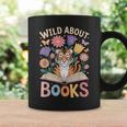 Reading Enthusiast Book Lover Tiger Cute Flowers Graphic Print Coffee Mug Gifts ideas