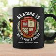 Reading Is My Favorite Sport Varsity Reading Club Book Graphic Print Coffee Mug Gifts ideas
