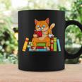 Reading For Men Women Books Cat Reading Lover Graphic Print Coffee Mug Gifts ideas