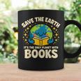 Save Earth It´s Only Planet With Books Reading Earth Day Graphic Print Coffee Mug Gifts ideas