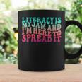 Teaching Pun Literacy Is My Jam Librarian Book Lover Teacher Graphic Print Coffee Mug Gifts ideas
