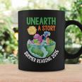 Unearth A Story Summer Reading Program 2026 Animals Book Graphic Print Coffee Mug Gifts ideas