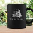 Vigila Et Ora Skull On Books Latin Graphic Print Coffee Mug Gifts ideas