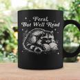 Vintage Feral But Well Read Raccoon Reading Book Lover Graphic Print Coffee Mug Gifts ideas