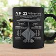 Yf-23ステルス戦闘機ミリタリージェットスペックインフォグラフィック コーヒーマグ ギフトのアイデア