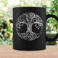 Yggdrasil Tree Of Life バイキング ノルウェー風 ルーン風 ホワイトシンボル コーヒーマグ ギフトのアイデア