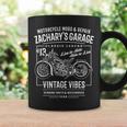 Zacharyのガレージバイクデザイン コーヒーマグ ギフトのアイデア