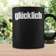 「Glücklich」・ハッピー・ドイツ語デザイン コーヒーマグ ギフトのアイデア