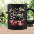 さくらんぼが大好きな女の子チェリーフルーツ好き コーヒーマグ ギフトのアイデア