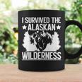 アラスカの荒野を生き延びたアラスカ 長袖tシャツ コーヒーマグ ギフトのアイデア