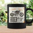 カフェレーサー カスタム バイク おしゃれ オートバイ ライダー イラスト コーヒーマグ ギフトのアイデア