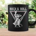 ギター付きロックンロール牛 コーヒーマグ ギフトのアイデア