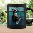 サックスを奏でる猫 ヴィンテージ 猫 ジャズ サックス 音楽 サックス コーヒーマグ ギフトのアイデア