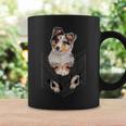 シェルティー犬愛好家のためのポケットに入った面白いシェットランドシープドッグ コーヒーマグ ギフトのアイデア