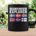 スカンジナビア エクスプローラー フラグ スウェーデン ノルウェー アイスランド コーヒーマグ ギフトのアイデア