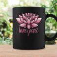 ピンクの蓮の花 曼荼羅 コーヒーマグ ギフトのアイデア