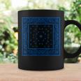 メンズ ブラックブルーバンダナプリントtシャツ ロイヤルブルーペイズリー柄 コーヒーマグ ギフトのアイデア