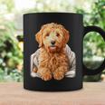 ブランキー付きのかわいいゴールデンドゥードル犬 コーヒーマグ ギフトのアイデア