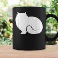 ペルシャ猫のふわふわした座り姿 Persian Cat Fluffyittingilhouette コーヒーマグ ギフトのアイデア