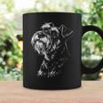 ミニチュアシュナウザー ポートレート 黒と白の犬好き コーヒーマグ ギフトのアイデア