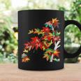 メープルの葉 秋 紅葉 日本美術 花の絵 花 日本画 新版画 コーヒーマグ ギフトのアイデア