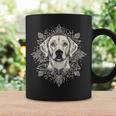 ラブラドールレトリバー 犬 モチーフ ペット 曼荼羅 ラブラドールレトリバー コーヒーマグ ギフトのアイデア