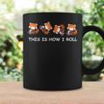 レッサーパンダのタピオカティーシャツボバティーギフトこれが私の転がり方です コーヒーマグ ギフトのアイデア