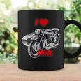 ロシアのレトロなオートバイ愛好家のためのi Love Ural コーヒーマグ ギフトのアイデア