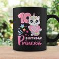 女の子、10歳の誕生日、ユニコーンキャット、ナンバー10 コーヒーマグ ギフトのアイデア