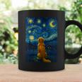 犬 天体観測 ゴッホ 夜空 ゴールデンレトリバー ラブラドール 長袖tシャツ コーヒーマグ ギフトのアイデア