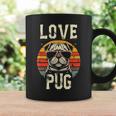 犬愛好家のためのかわいいパグのイラスト コーヒーマグ ギフトのアイデア