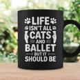 猫とバレエ バレリーナ おもしろバレエ コーヒーマグ ギフトのアイデア
