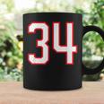 番号 34 スポーツ ホワイト レッド 代表番号 コーヒーマグ ギフトのアイデア
