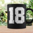 番号18シャツ、番号付き ヴィンテージ 18歳の誕生日 コーヒーマグ ギフトのアイデア