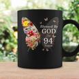 神に祝福され94年 蝶の花 94歳の誕生日 コーヒーマグ ギフトのアイデア