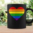虹 ハート Lgtbq 虹色 虹色の旗 カラフル コーヒーマグ ギフトのアイデア