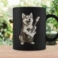 面白いtシャツ シベリアンハスキー 犬 ギター イヌ メンズ グッズ かわいい おもしろ 面白い 服 ネタ コーヒーマグ ギフトのアイデア