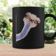 面白い顔のダチョウの鳥 アフリカ コーヒーマグ ギフトのアイデア